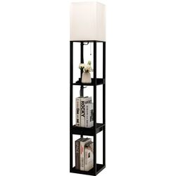 Lampa de podea cu rafturi Costway EU10062DE-DK (Beige/Black)