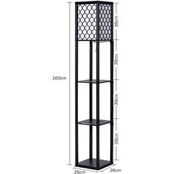 Торшер с полками Costway EU10063DE (Black) Thumb