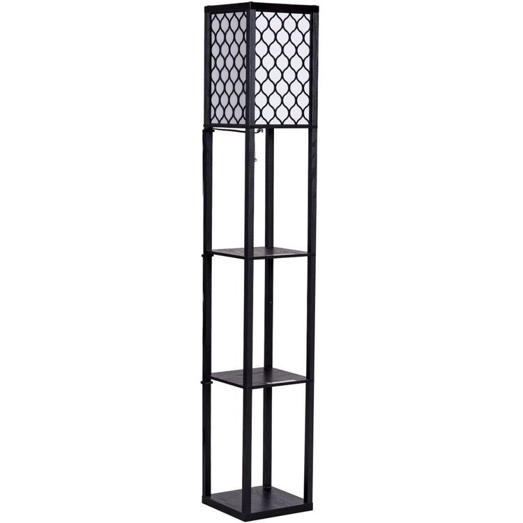 Торшер с полками Costway EU10063DE (Black)