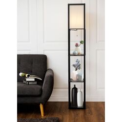 Торшер с полками Costway EU10065DE (Black/Beige) Thumb