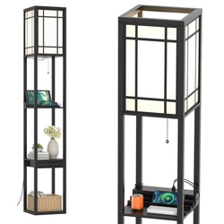 Lampa de podea cu rafturi Costway EU10009DE (Black) Thumb