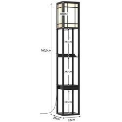 Lampa de podea cu rafturi Costway EU10009DE (Black) Thumb