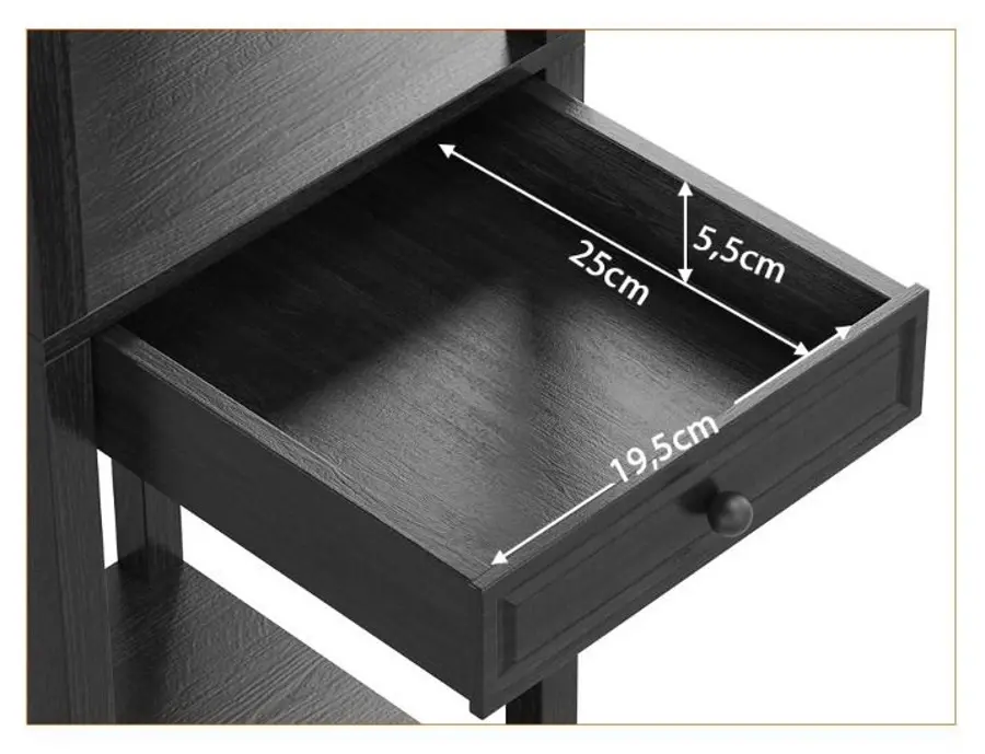 Lampa de podea cu rafturi Costway EU10009DE (Black)