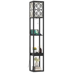 Lampa de podea cu rafturi Costway EU10010DE (Black)