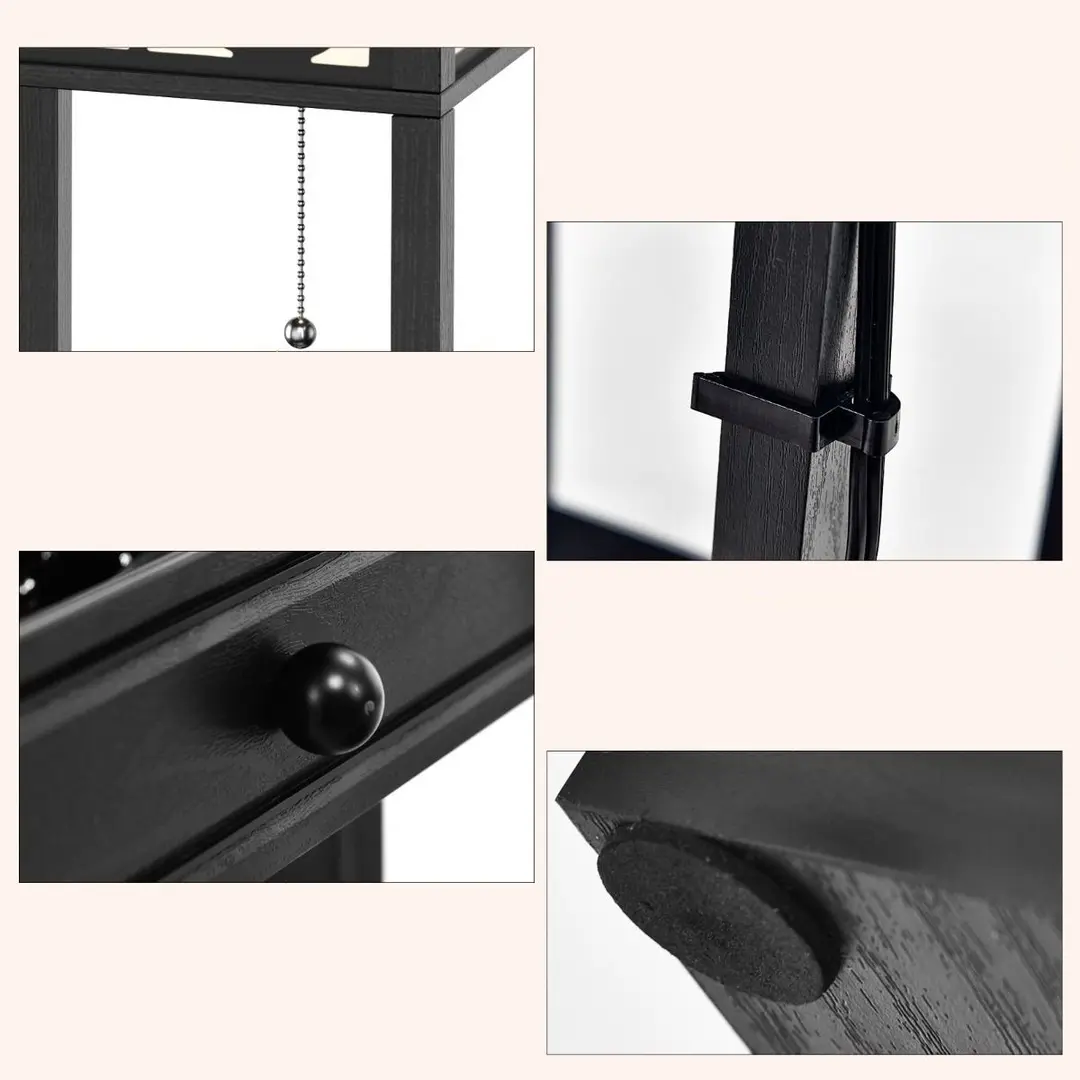 Lampa de podea cu rafturi Costway EU10010DE (Black)