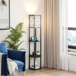 Lampa de podea cu rafturi Costway EU10010DE (Black) Thumb