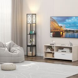 Lampa de podea cu rafturi Costway EU10010DE (Black) Thumb