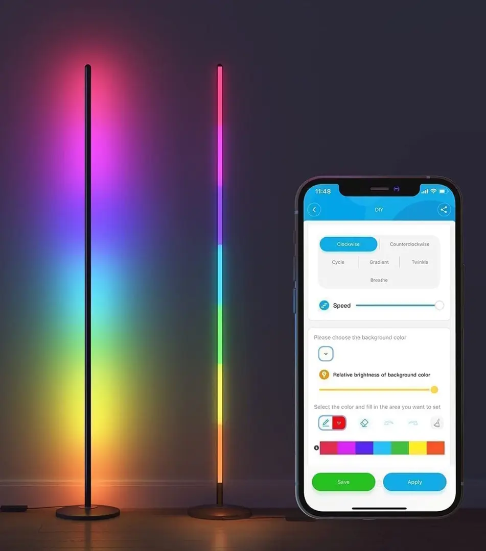 Умный торшер Govee H6076312 RGBICW (Black) - 3