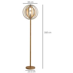 Lampadar Homcom B31-168 (Natural Wood) Thumb