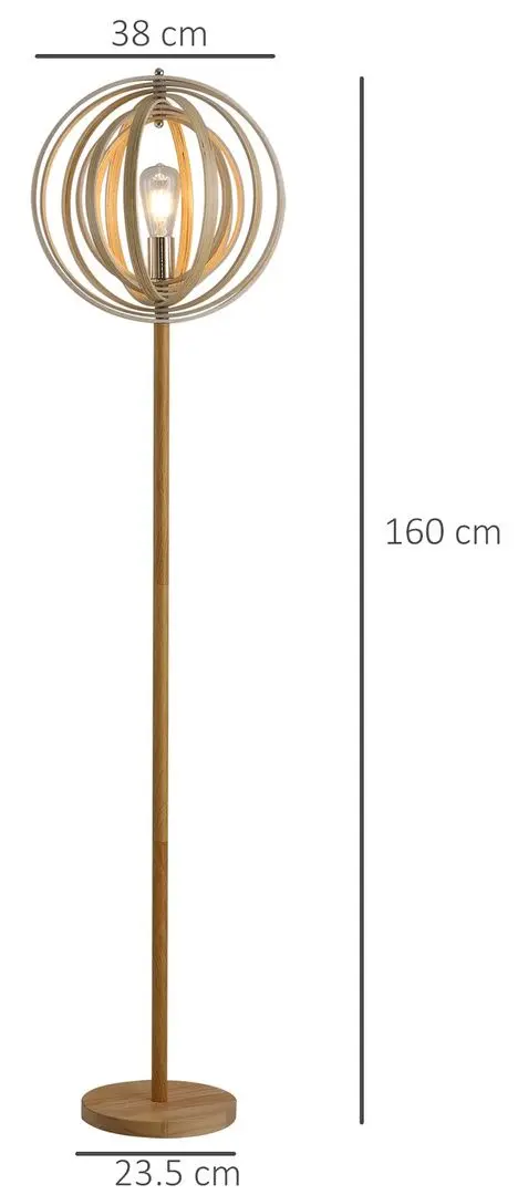 Lampadar Homcom B31-168 (Natural Wood)