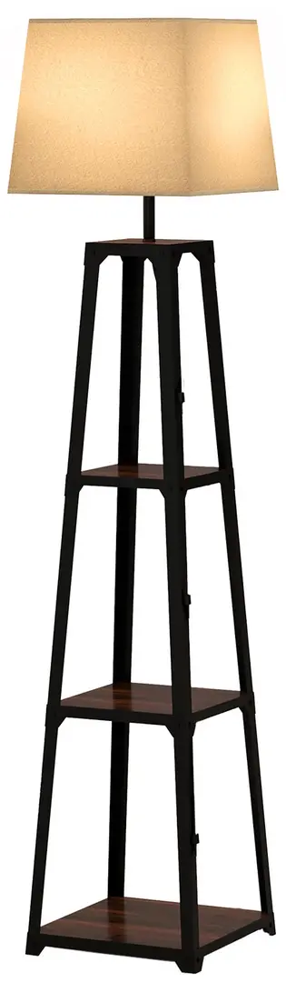 Напольный светильник с полками Homcom B31-466V90BK (Black/Beige)