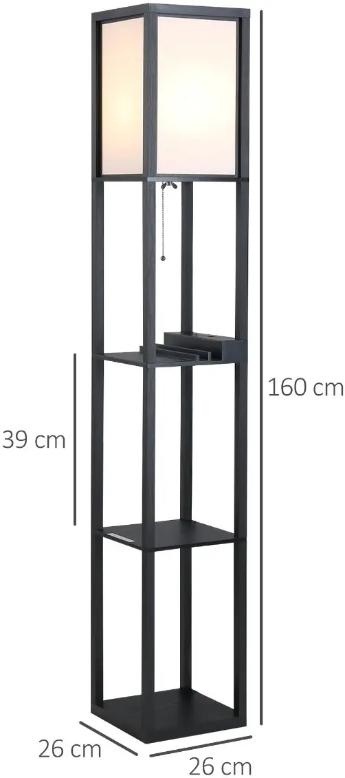 Lampadar Homcom 833-623V02 (White) - 8