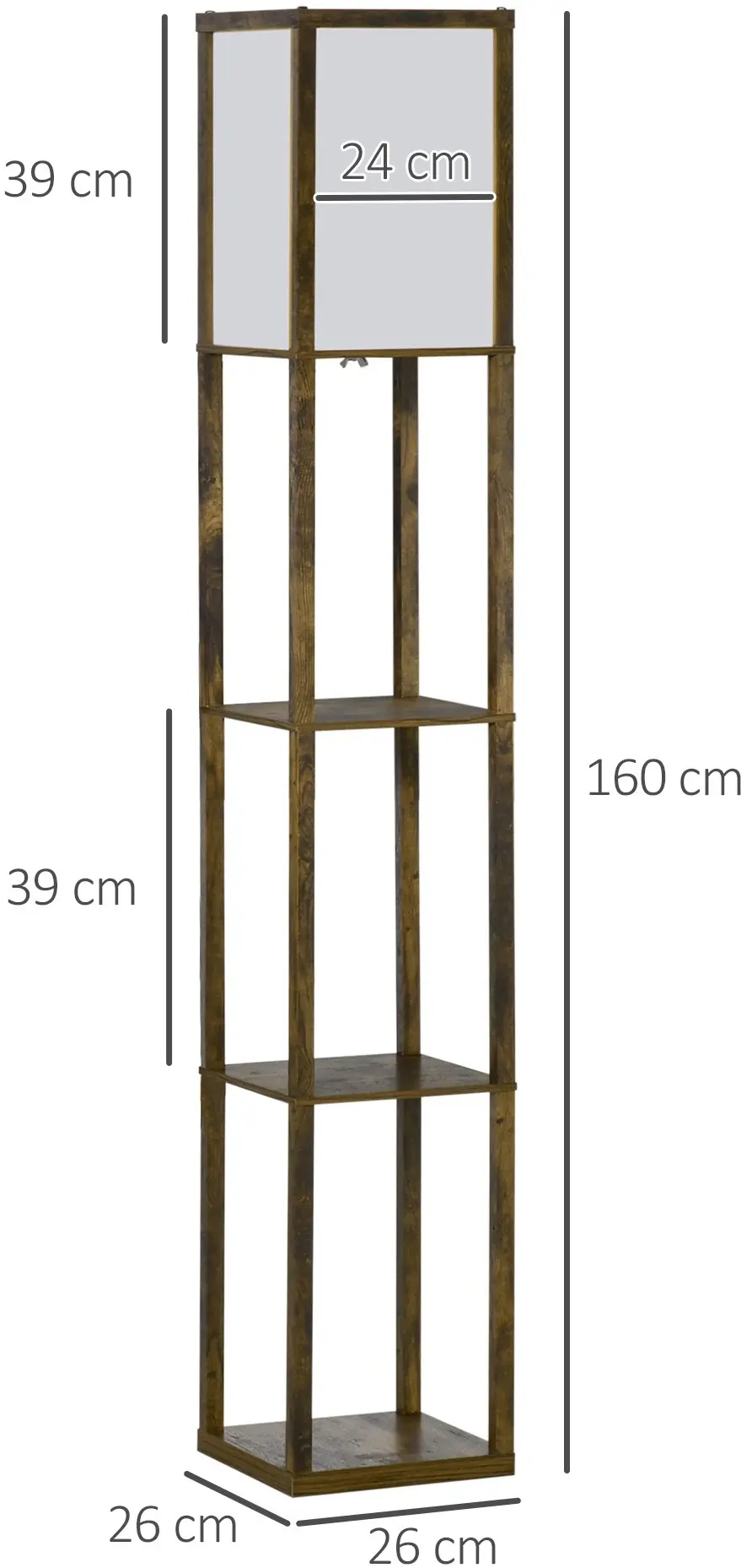 Lampadar Homcom 833-623V90CF (Wood) - 7