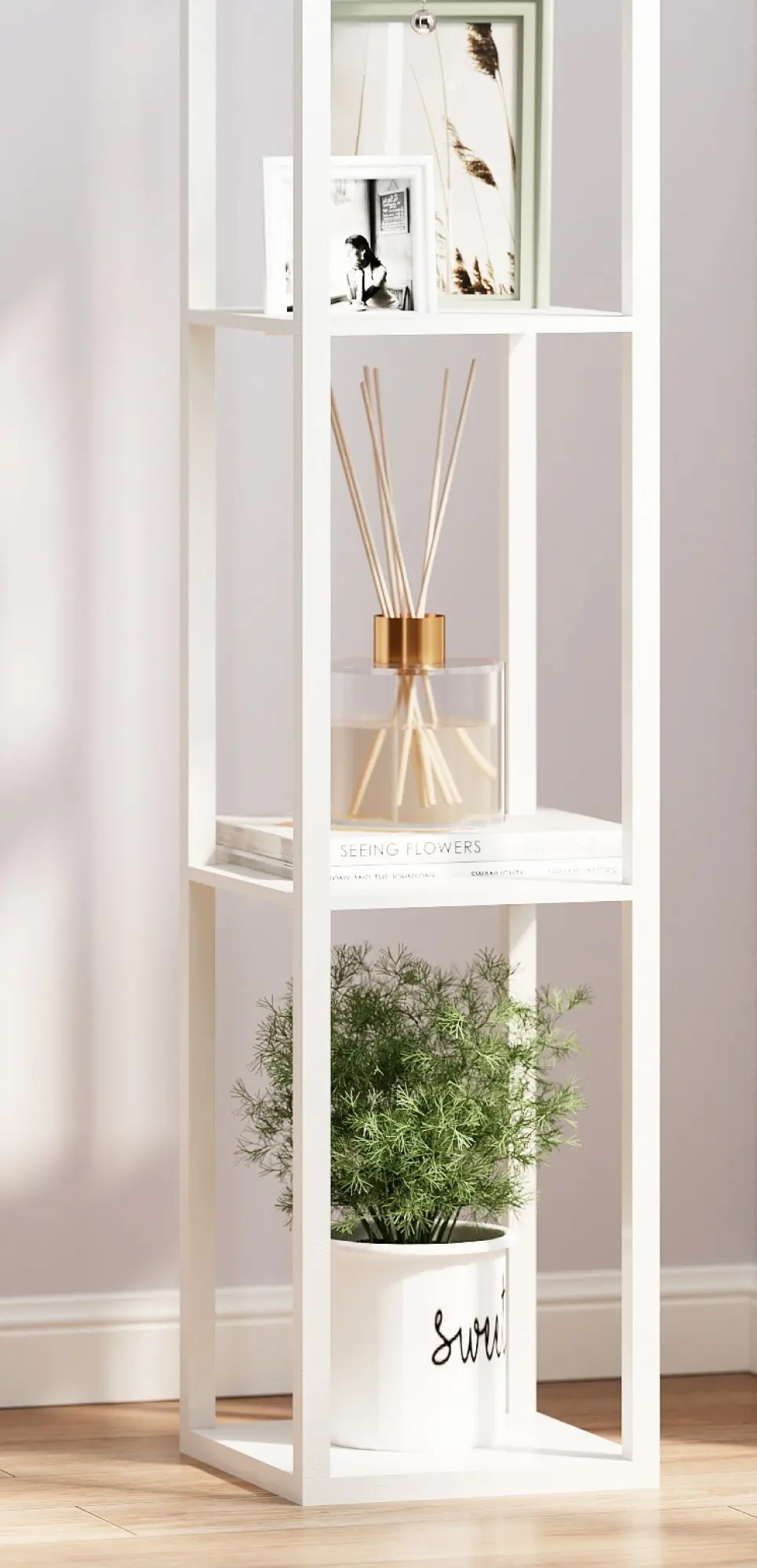 Lampadar Homcom 833-623V90WT (White) - 4