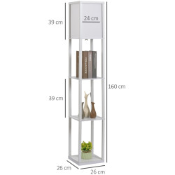 Lampadar Homcom 833-623V90WT (White) Thumb