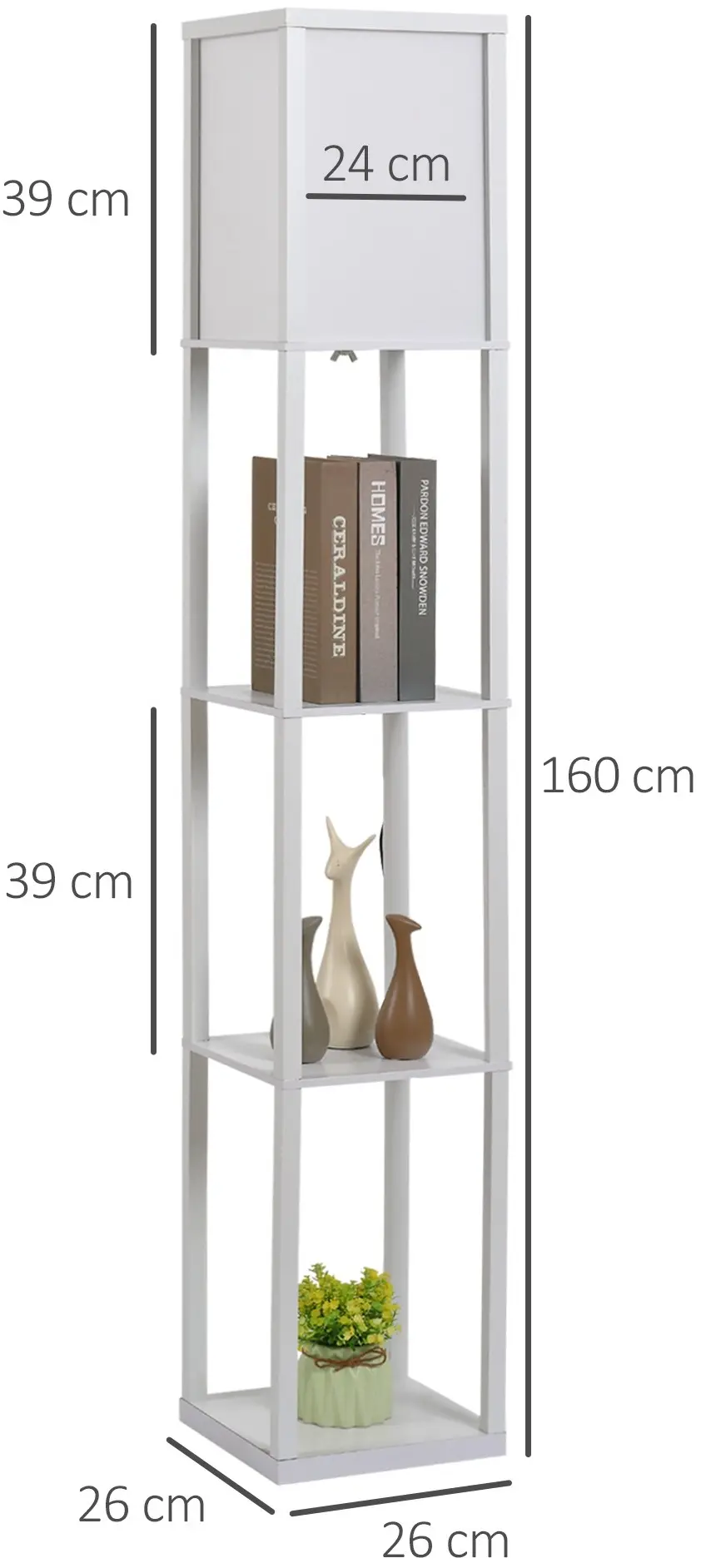 Lampadar Homcom 833-623V90WT (White) - 8