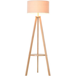 Lampadar Homcom B31-095 (Beige/Wood) Thumb