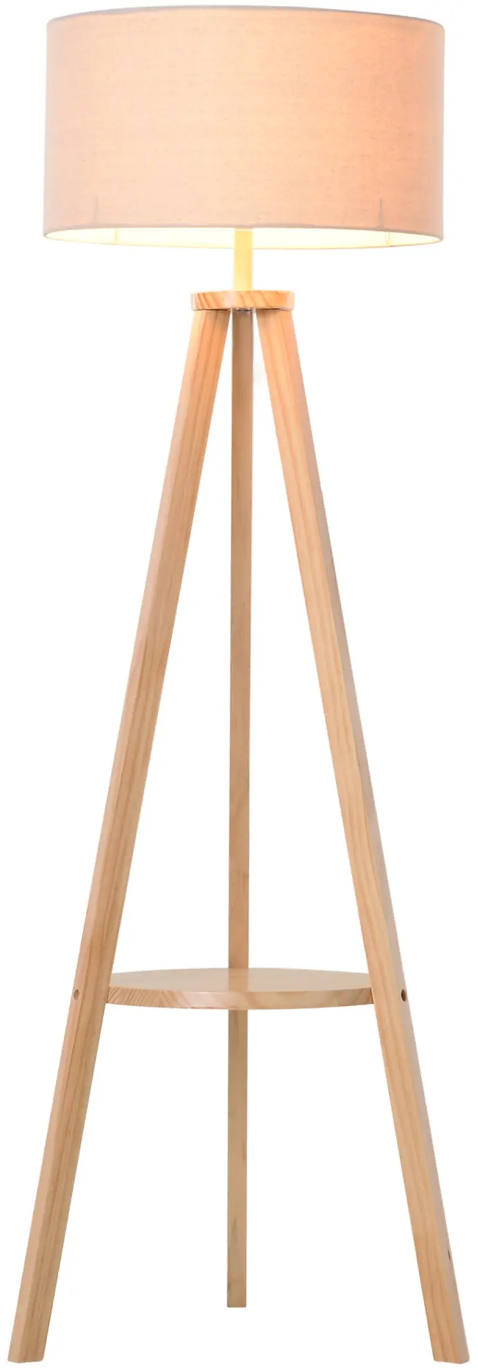 Lampadar Homcom B31-095 (Beige/Wood) - 4