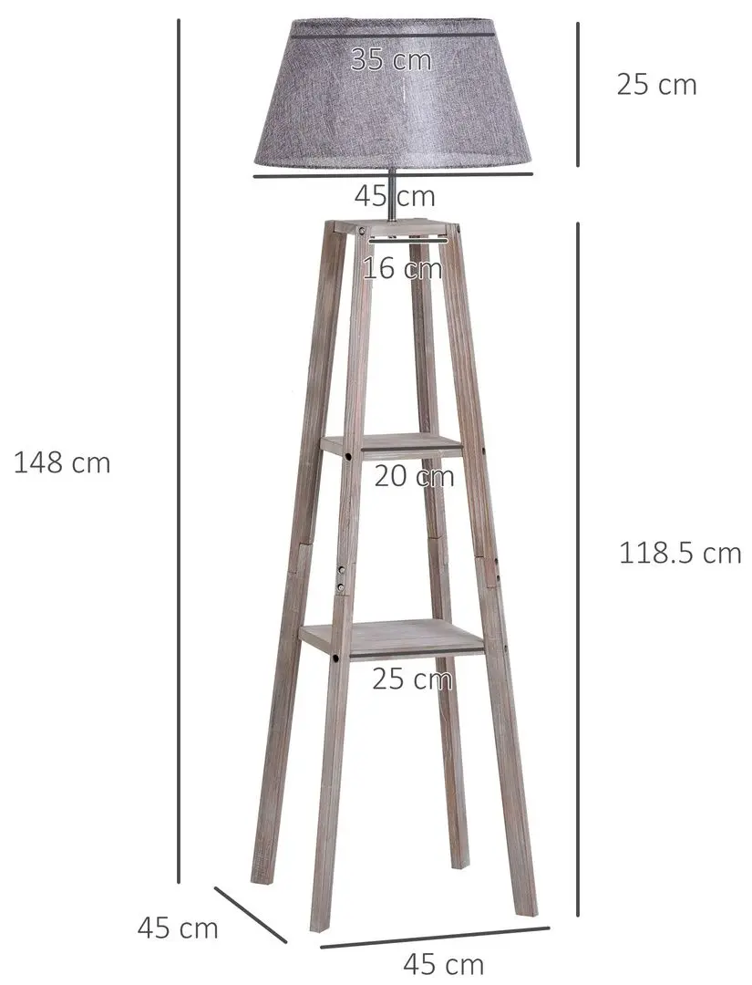 Lampadar Homcom B31-144 (Grey)