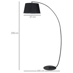 Lampadar Homcom B31-164 (Black) Thumb