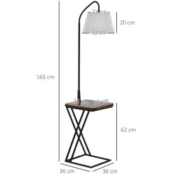 Lampadar Homcom B31-176V01 (Black/Grey) Thumb