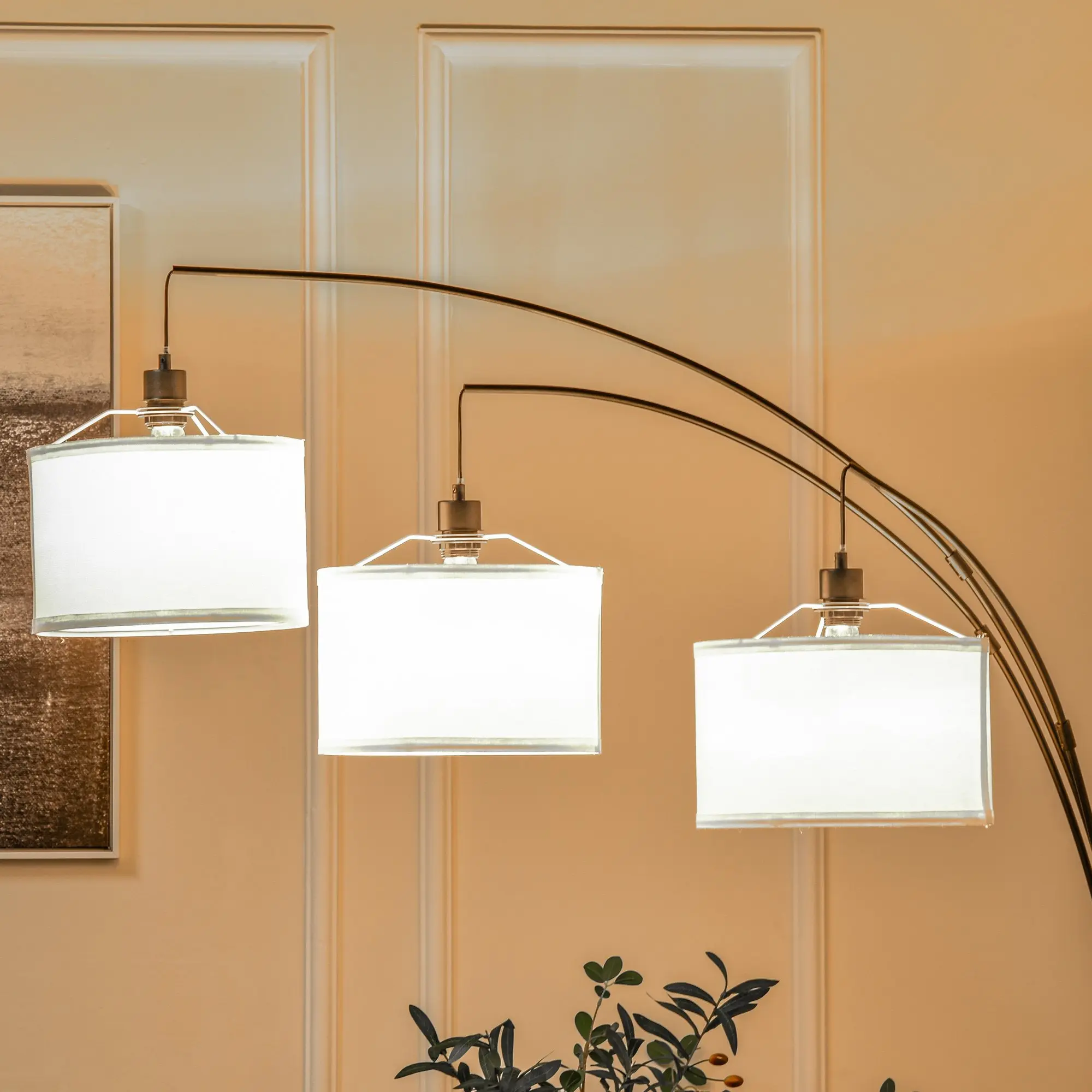 Lampadar Homcom B31-248V90 (Black/White) - 4