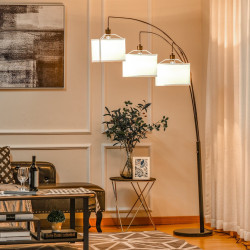 Lampadar Homcom B31-248V90 (Black/White) Thumb