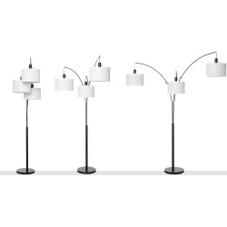 Lampadar Homcom B31-248V90 (Black/White) Thumb