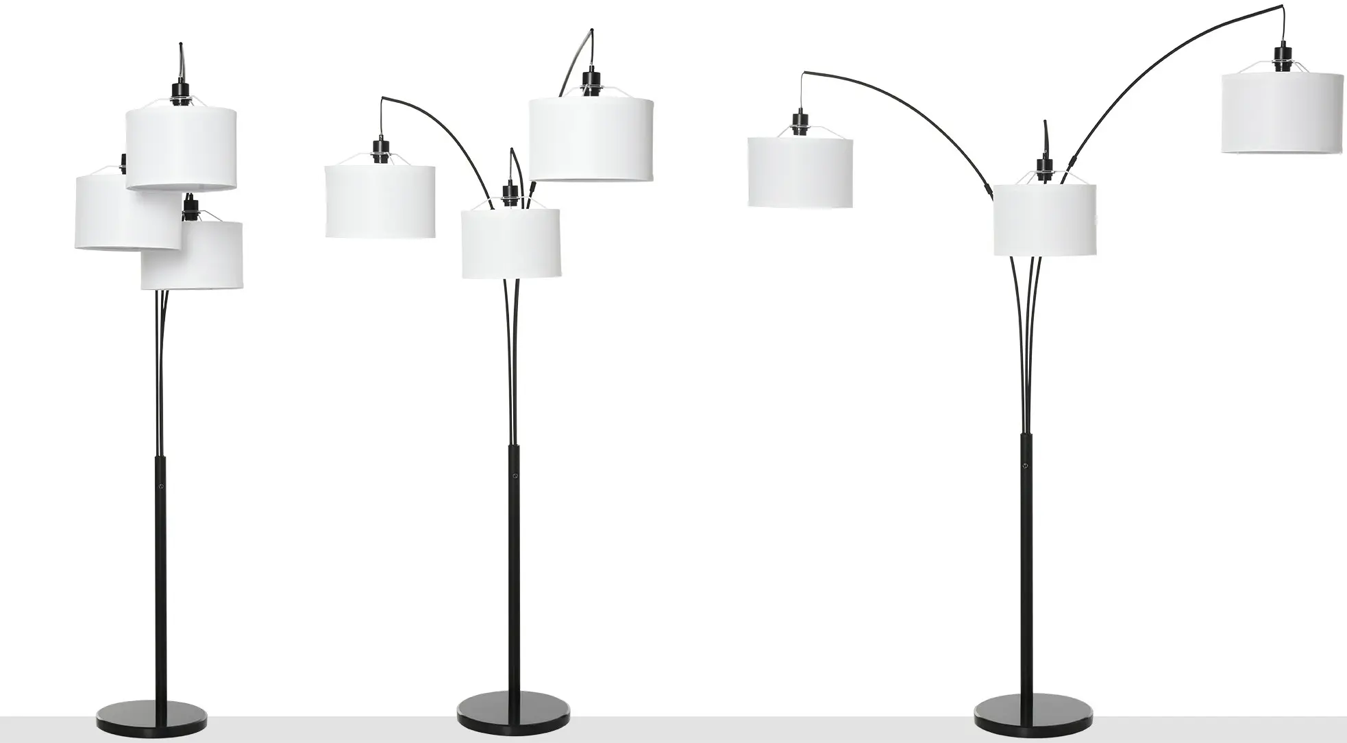 Lampadar Homcom B31-248V90 (Black/White) - 7