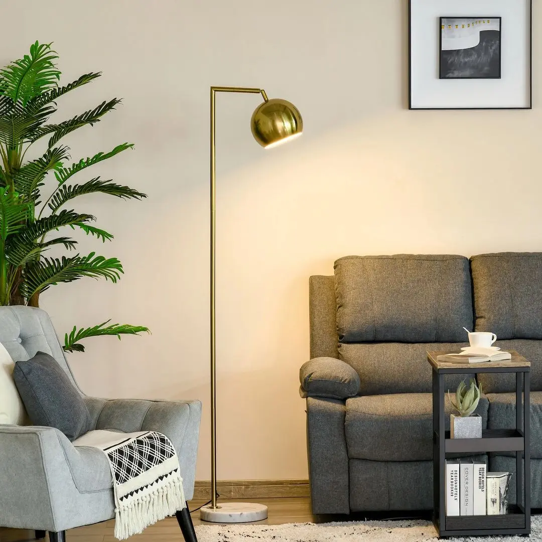 Lampadar Homcom B31-309 (Gold/White)