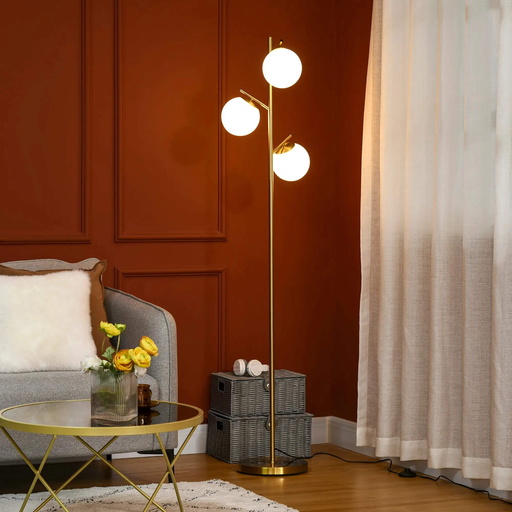 Светильник напольный Homcom B31-319V90 (Gold/White) - 6