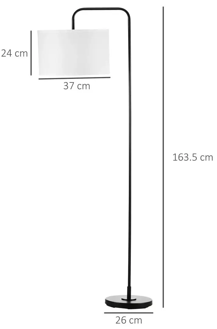 Lampadar Homcom B31-329 (Black/White)