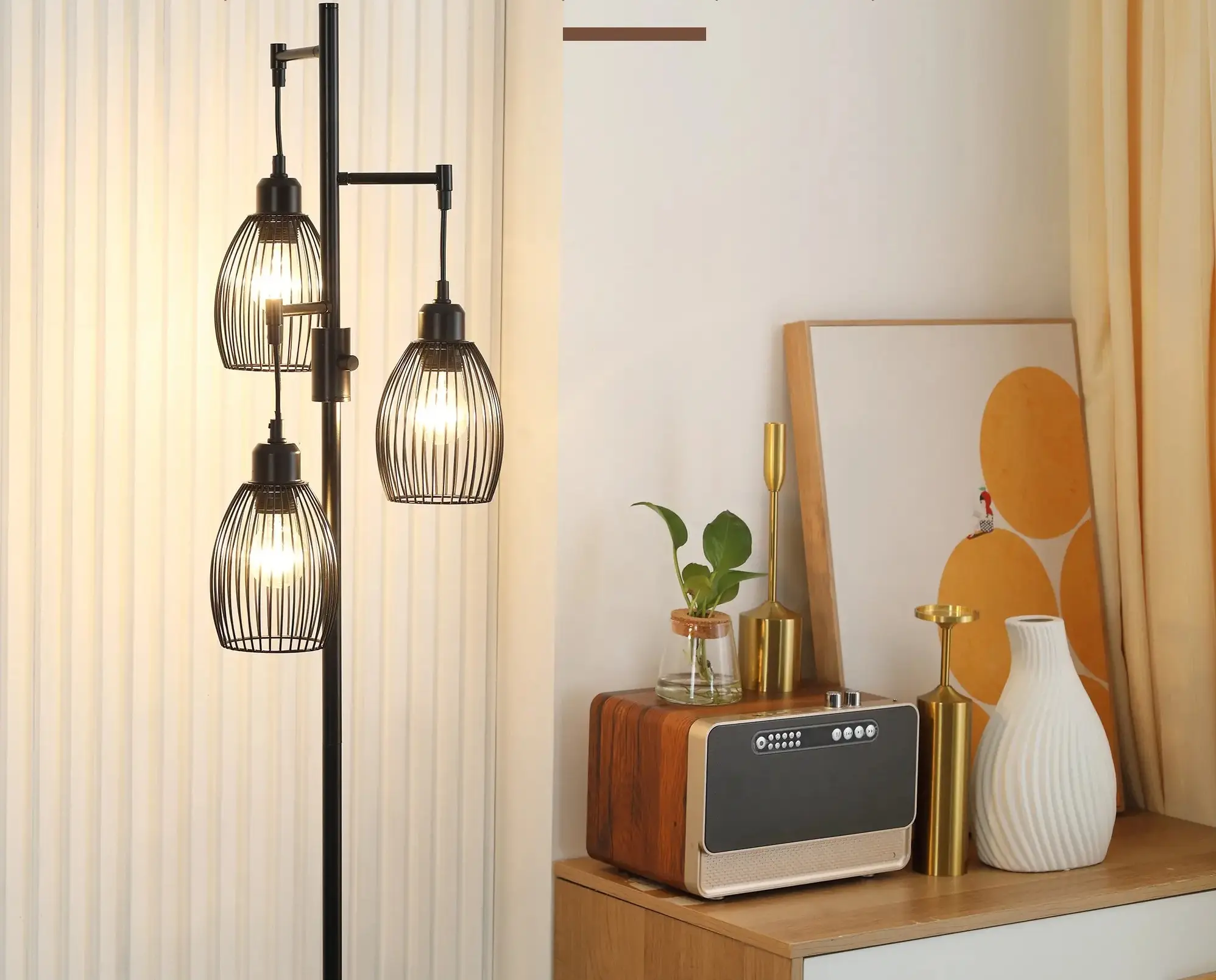 Lampadar Homcom B31-402V90BK (Black) - 5