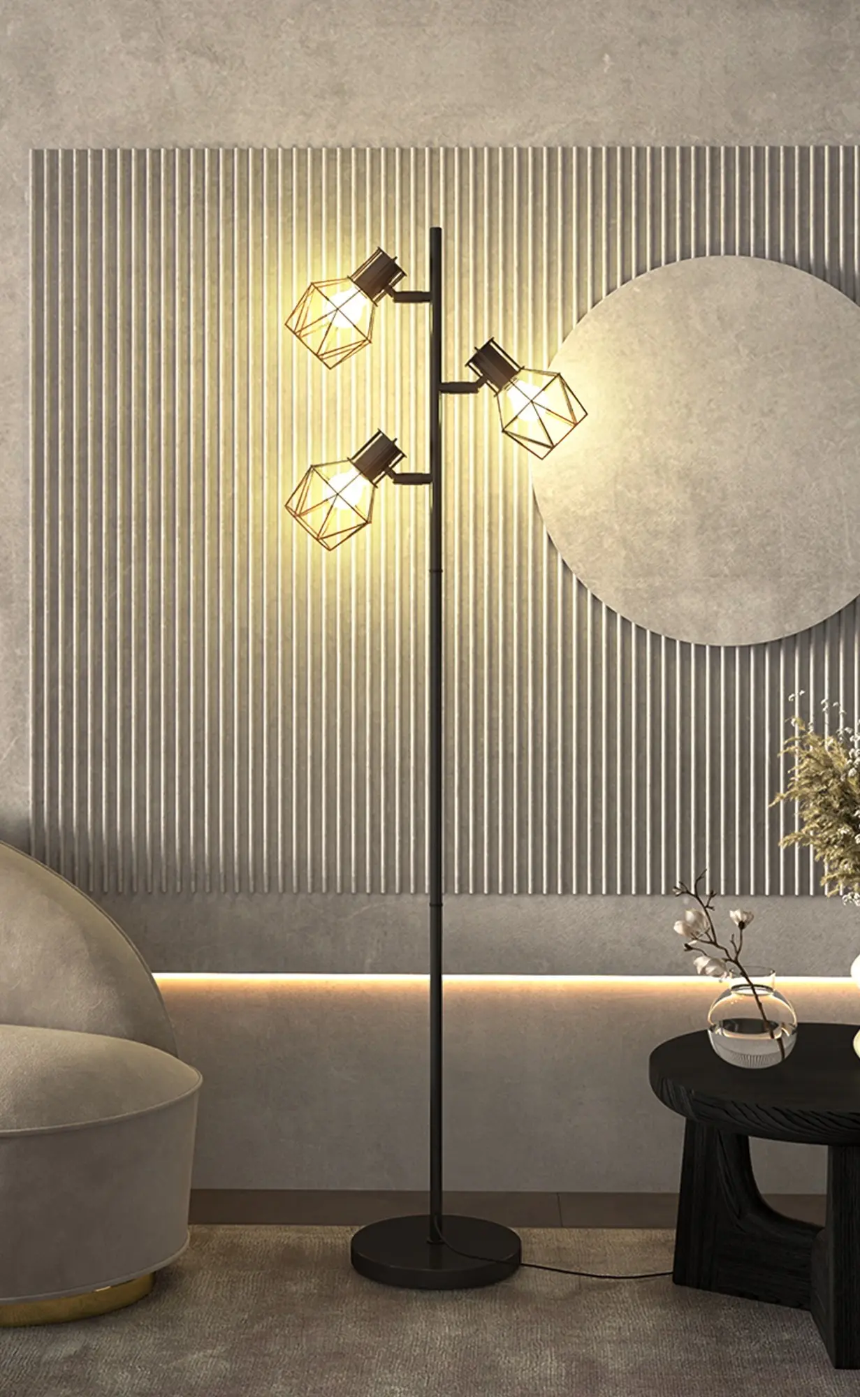 Lampadar Homcom B31-492V90BK (Black) - 4