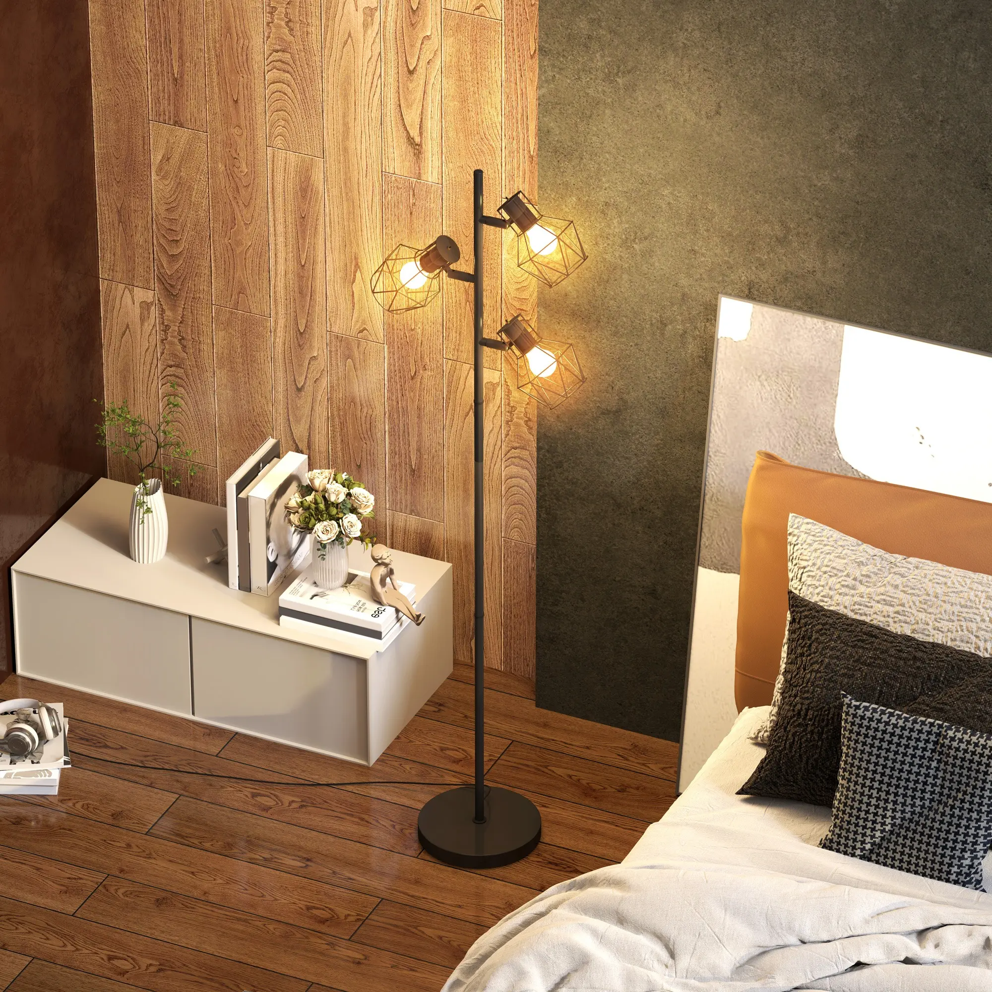 Lampadar Homcom B31-492V90BK (Black) - 5