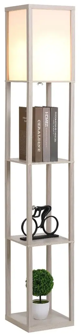 Торшер с полками Homcom 833-623V90AK (Oak)