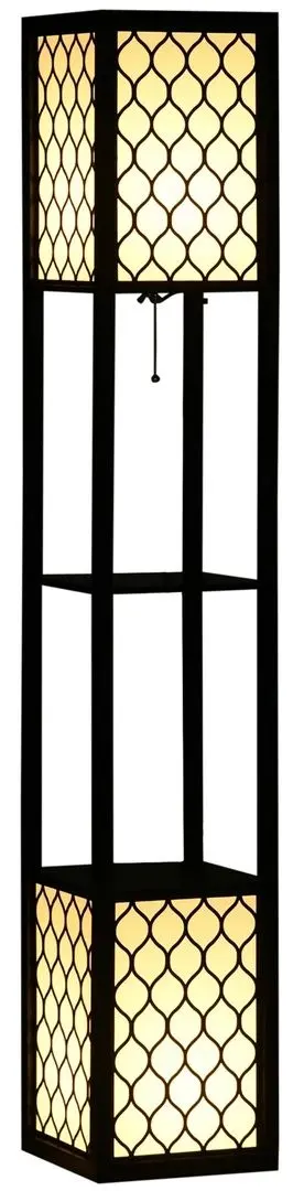 Lampa de podea cu rafturi Homcom B31-321V90 (Black)