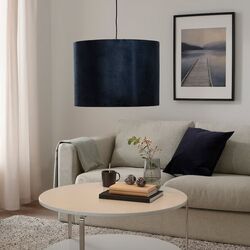 Абажур Ikea Molnskikt 42см (Темно-синий Бархат) Thumb