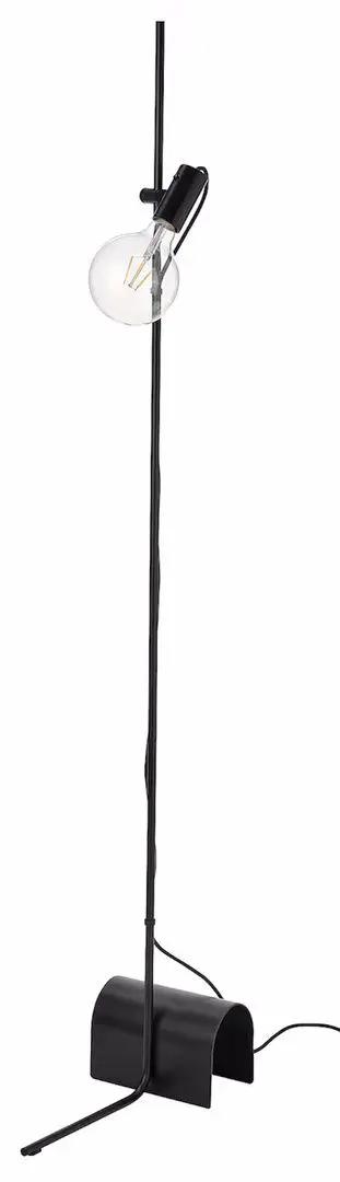 Lampadar Ikea Harslinga/Lunnom cu bec/sticla transparenta (Negru)