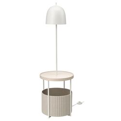 Noptiera cu lampa Ikea Trindsno (Alb/Furnir Mesteacan) Thumb