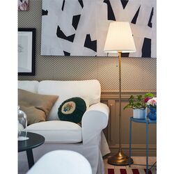 Светильник напольный Ikea Arstid (Белый/Латунь) Thumb