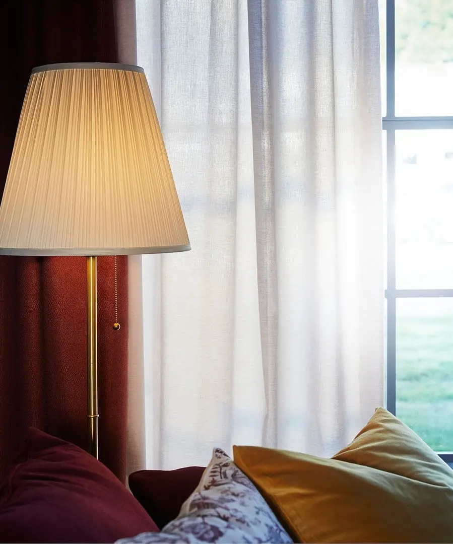 Светильник напольный Ikea Arstid (Белый/Латунь)