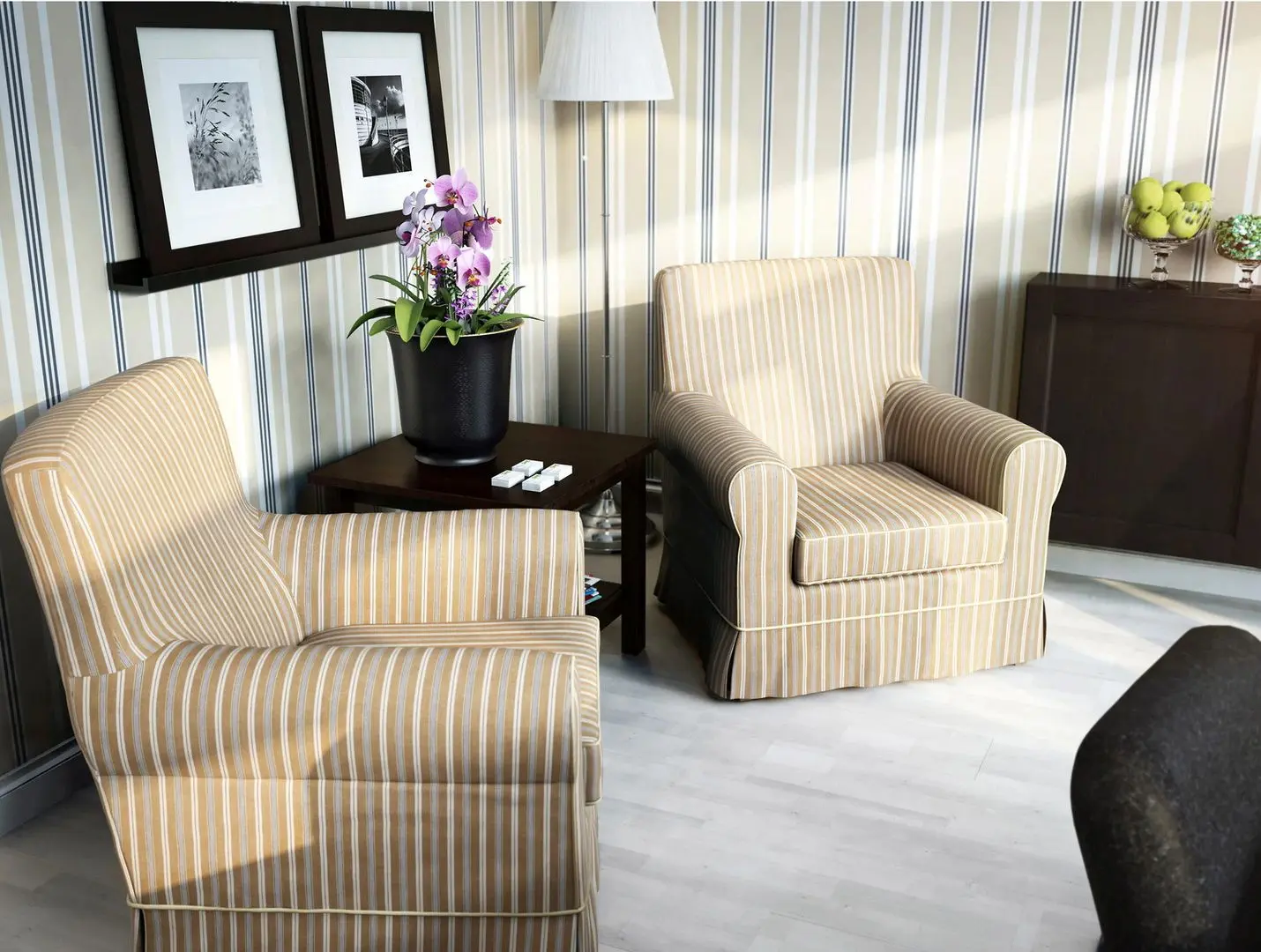 Lampadar Ikea Arstid (Alb/Nichelat)