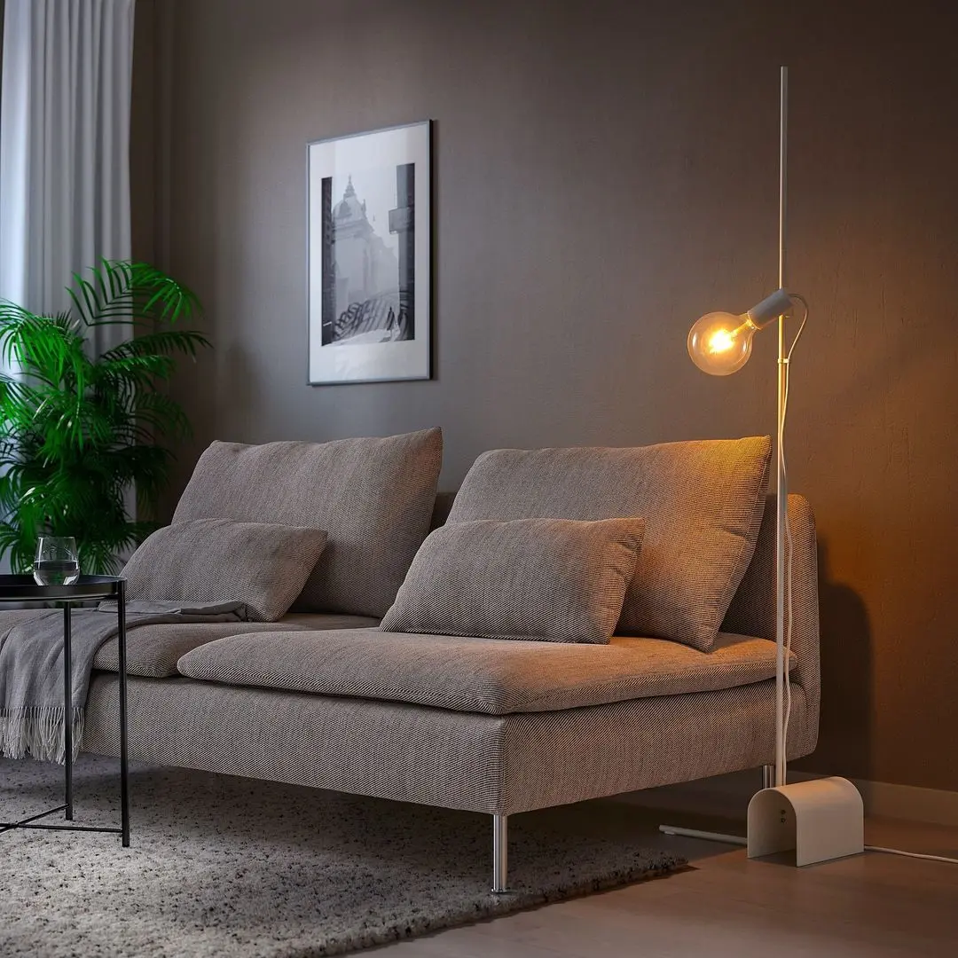 Светильник напольный Ikea Harslinga/Lunnom (Белый)