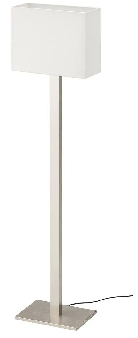 Светильник напольный Ikea Tomelilla 150cm (Никелированный/Белый)