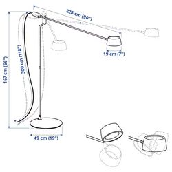 Lampadar Ikea Vaghojd (Negru) Thumb