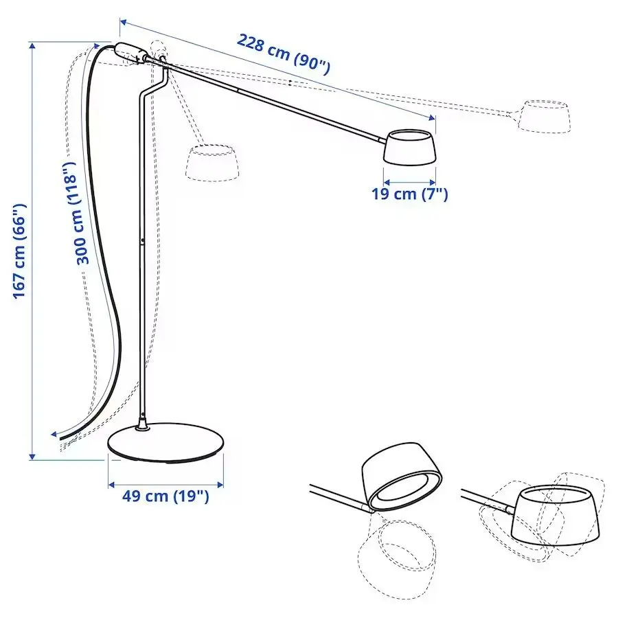 Lampadar Ikea Vaghojd (Negru) - 7