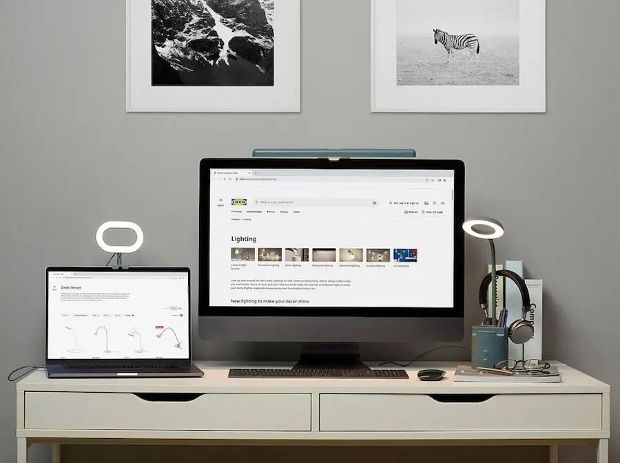 Lampa LED Ikea Lagergang (Turcoaz)