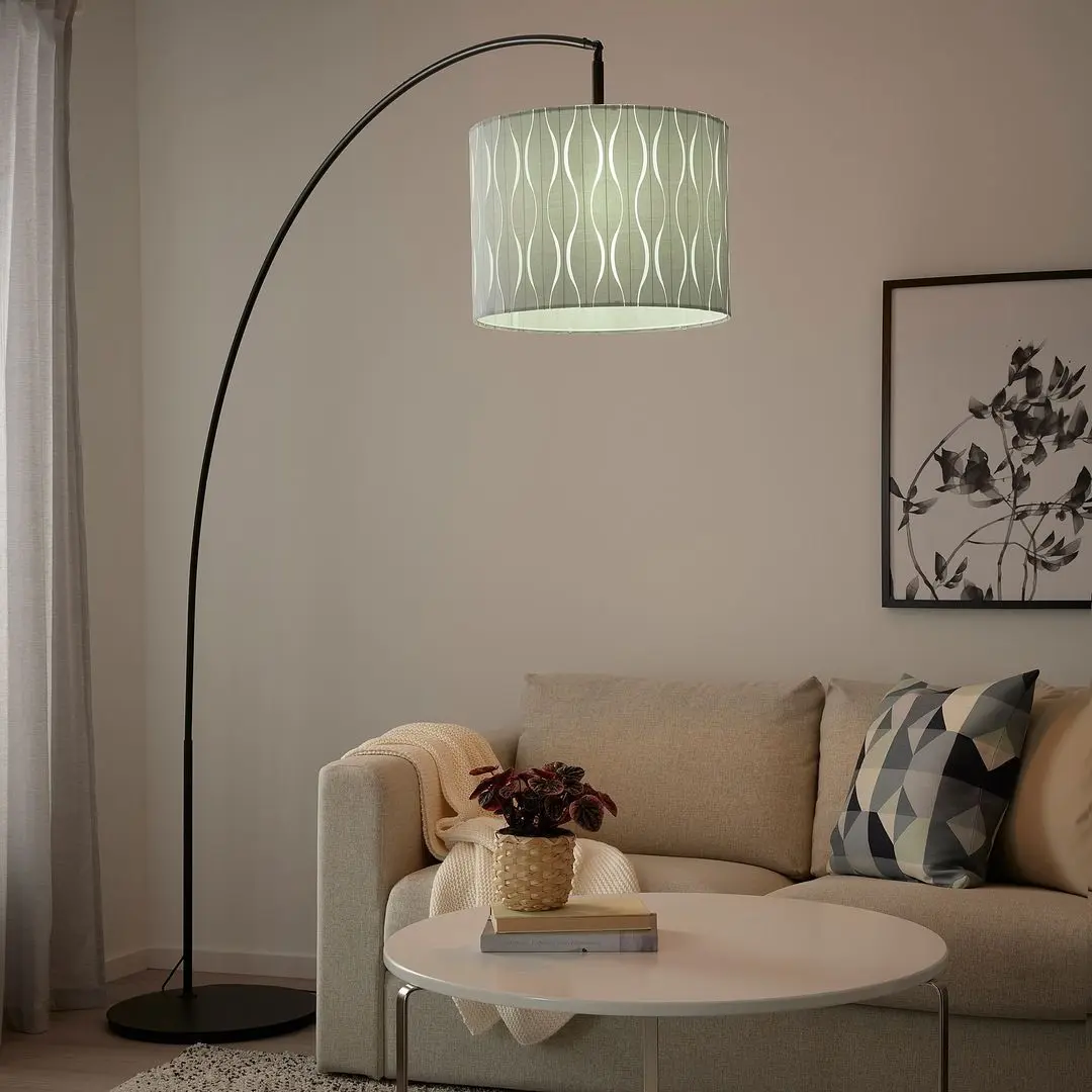 Lampadar arcuit Ikea Loknas/Skaftet (Albastru Argintiu/Negru) - 2