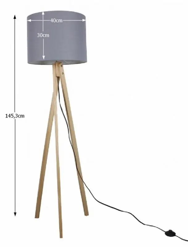 Светильник напольный Mobhaus Lila Typ 7 LS2062 (Gray/Natural) - 4